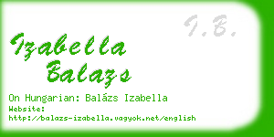 izabella balazs business card