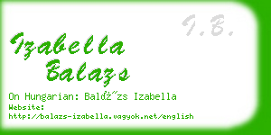 izabella balazs business card